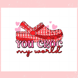 you croc my world funny valentines svg graphic designs files, valentine svg,valentine day svg,valentine day,happy valent