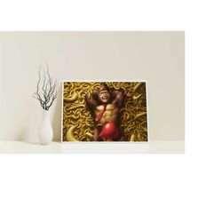 monkey wallpaper, animal canvas, funny animal canvas