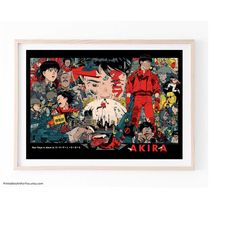 akira anime comic printable art poster