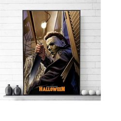 michael myers halloween movie wall art horror no frame poster home decor anniversary gift