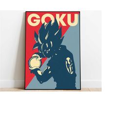 goku super saiyan kameha dragon ball z japanese anime art decor poster