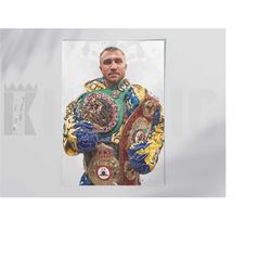 vasyl lomachenko boxing poster/canvas print, watercolor painting sports art, office decor, man cave, bedroom wall decor,