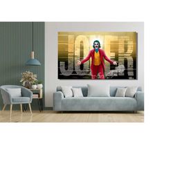 joker smoking canvas, joker smoking wall art, joker smoking poster, joker smoking wall art, joker art, man cave decor, g