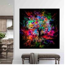 3d wall art, wall art canvas, canvas wall art, tree of life, modern wall art, tree canvas gift, tree of life canvas deco