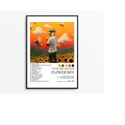 tyler the creator poster | tyler the creator | flower boy print | album cover poster | album cover posters | tracklist p