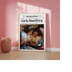 trendy girls don't cry print | inspirational quote wall art | dorm decor