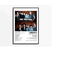 One Direction Poster | One Direction | Four | Four Album Cover poster | Album Cover Posters | Tracklist poster | Music p