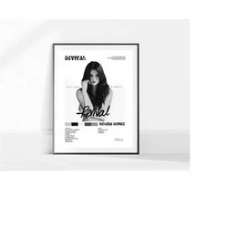 Selena Gomez poster | Selena Gomez | Revival Album | Revival | Album Cover poster | Album Cover Posters | Tracklist post