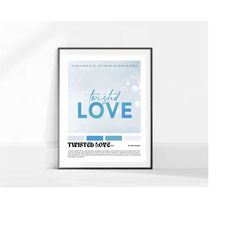 Twisted love poster | Ana Huang book| aesthetic book poster | minimalist book poster| Tiktok books| booktok | romance bo
