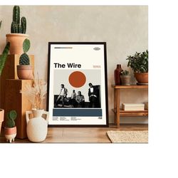 the wire poster - david simon - movie poster - retro modern art - minimalist art - midcentury art - vintage poster - wal