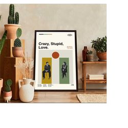 crazy, stupid, love poster - glenn ficarra - retro modern art - minimalist art - midcentury art - vintage poster - wall