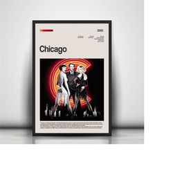 chicago movie poster, decorative poster, wall art, art decoration, movie,actor, colorful, handmade, high quality, movie