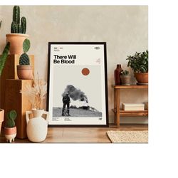 there will be blood movie, there will be blood poster, paul dano film, vintage modern, album cover poster, minimalist ar