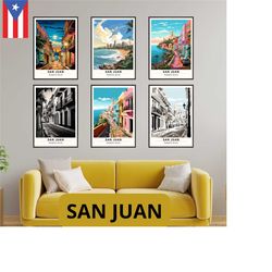san juan poster set | san juan travel poster | puerto rico poster set