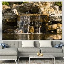 waterfall wall art, waterfall canvas, nature wall art, nature canvas, landscape wall art, landscape canvas, nature poste