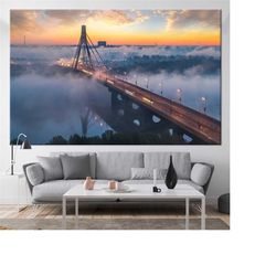 kiev bridge wall art, bridge canvas, cityscape canvas, landscape wall art, cityscape wall art, wall art canvas, cityspac