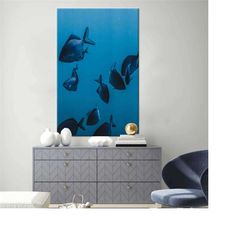 fish wall art, underwater canvas, fish poster, fish print, underwater poster, animal wall art, sea landscape, landscape