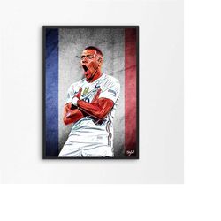 kylian mbapp france forward psg national footballer | printable digital downloadable | skillart prints