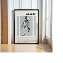 kylian mbapp poster, paris saint germain gift, soccer gifts, sports poster, soccer wall art, sports bedroom posters, foo