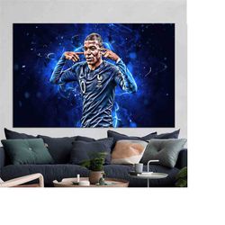 mbappe, sport canvas art, canvas, world cup canvas decor, soccer canvas, canvas decor, 3d canvas, motivational wall deco