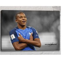 kylian mbappe poster | soccer player print | kylian mbappe poster print |  soccer player poster | kylian mbappe signatur