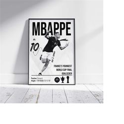 mbappe france poster / football poster / football print / a2,a4, a3 / picture / poster gift / soccer poster / kylian mba