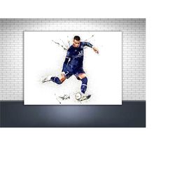 kylian mbappe poster print, gallery canvas wrap, man cave, kids room, game room, bar