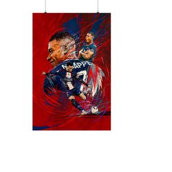 kylian mbappe | poster | paris saint-germain | sports wall art | gift for him