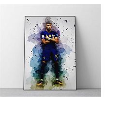 kylian mbapp poster | football wall art print | ref 306