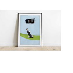 mbapp. sports, football, vintage design poster, minimalist, wall art