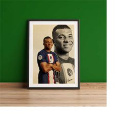 kylian mbappe posters, kylian mbappe illustrations, football posters