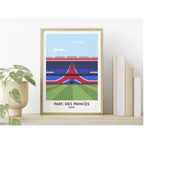 Paris - Parc des Princes - Paris Art - Football Gifts - Birthday Gift - Minimalist Wall Art