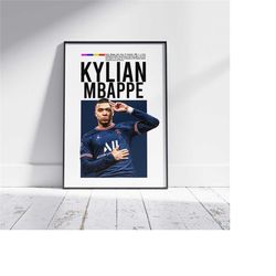 Kylian Mbapp Poster / Football Poster / Football Print / A2,A4, A3 / Picture / Wall Art / Poster Gift / Soccer Poster /