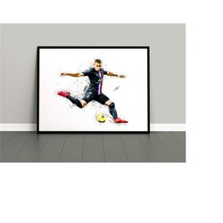 Kylian Mbapp Poster, Digital Art, Fine Art Quality, Man Cave Art, Game Room Art, Bar Art, Room Art, Family Room Art, Liv