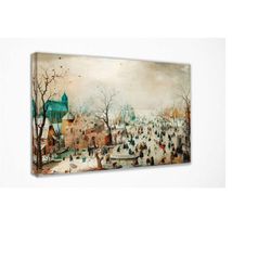 hendrick avercamp winter landscape ice skaters canvas art