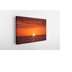 sunset coast in maui beach, canvas wall art