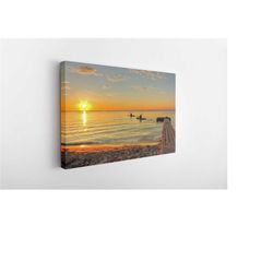 sunset sea in panama city beach, canvas wall