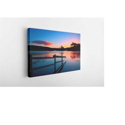 sunset in ocean city, canvas wall art print