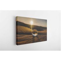 marble and sunset in the desert, canvas wall