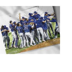 texas rangers 2023 world series poster - canvas print, sports art print, baseball poster, kids decor, man cave gift, wal