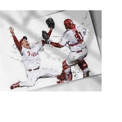 philadelphia phillies 2008 world series poster, philadelphia phillies poster - canvas print, art print, baseball poster,