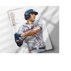 matt olson poster, atlanta braves poster - canvas print, framed art print, baseball poster, kids decor, man cave gift, w