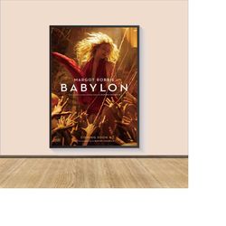 babylon movie poster print, canvas wall art, room decor, movie art, gifts for him/her, movie print, art print