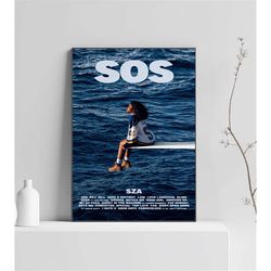 sza poster | sos poster | sza tracklist | album cover poster | poster wall art, custom poster, home decor