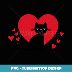Cat lover - Red Heart - Modern Sublimation PNG File