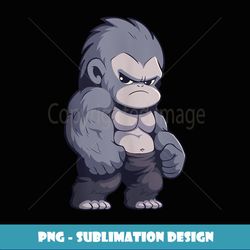 gorilla mode gym beast workout weights lifting power boxing - high-quality png sublimation download