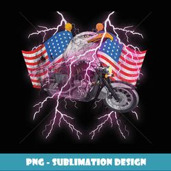 chopper thunder or biker american fleg - png transparent digital download file for sublimation