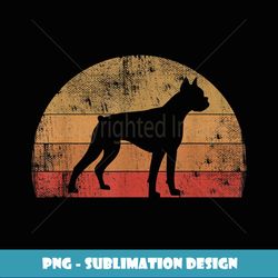 boxer dog owner retro vintage 70s 80s silhouette breed gifts - premium png sublimation file