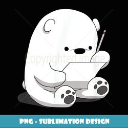 cartoon fluffy polar bear cute arctic animal girls gift - trendy sublimation digital download