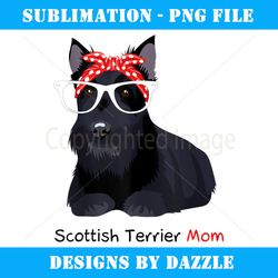 scottish terrier mom bandana womens scottie dog - artistic sublimation digital file